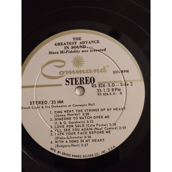 Command - Enoch Light And His Orchestra - Stereo 35/MM - RS 826 S.D. - 33 RPM - Picture 8 of 8